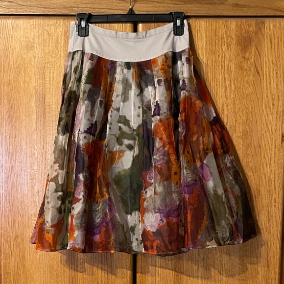 Anthropologie Dresses & Skirts - Anthropologie Edme & Esyllte Silk Multicolor Skirt Size 2